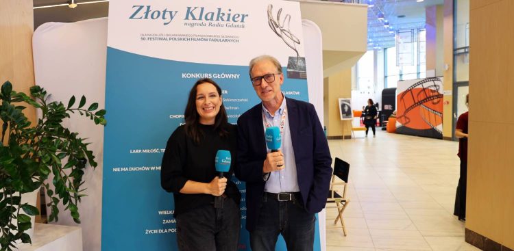 Magda Manasterska i Tomasz Żółtowski w Festiwalowym Studiu Radia Gdańsk na 50. FPFF w Gdyni (fot. Radio Gdańsk/Piotr Puchalski)