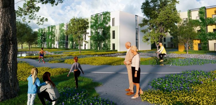 Wizualizacja "senioralnego budynku przyszłości" w Rumi (graf. UM Rumia)