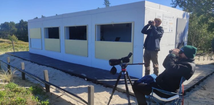 Stały punkt obserwacji ptaków morskich w Piaskach (fot. Radio Gdańsk/Mateusz Czerwiński)