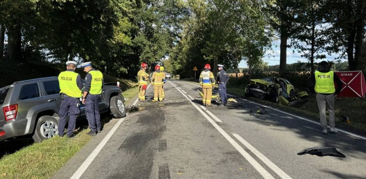 Śmiertelny wypadek w Tuchomku (fot. KPP Bytów)
