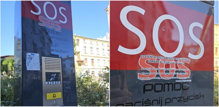 Przycisk SOS w Łodzi. W Gdańsku miałyby powstać podobne (fot. X/Marcin Józefaciuk)