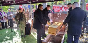 Pogrzeb Stanisława Szafranka. Cmentarz Garnizonowy w Gdańsku, 18.10.2025 r. (fot. Radio Gdańsk/Sebastian Kwiatkowski)