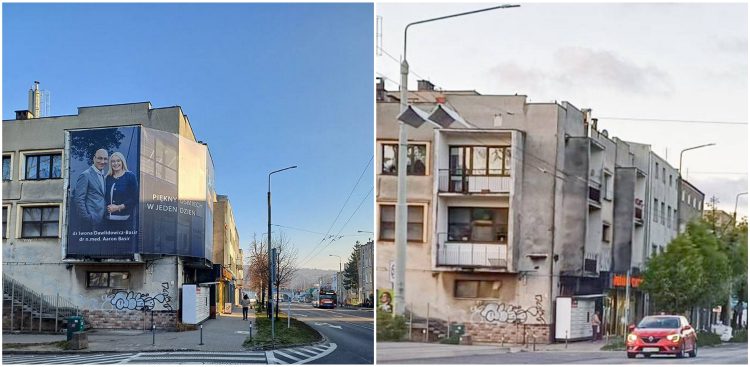 Zdjęcia archiwalne. Ulica Wielkopolska w Gdyni przed i po zastosowaniu się do ustawy krajobrazowej (fot. Jacek Piątek)