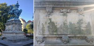 Oczyszczony zostanie cokół pomnika (Fot. GZDiZ)