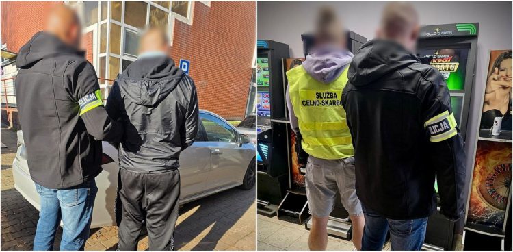 W jednym z lokali we Wrzeszczu zabezpieczono sześć automatów służących do organizowania nielegalnych gier hazardowych i prawie 12 tysięcy złotych (fot. Pomorska Policja)