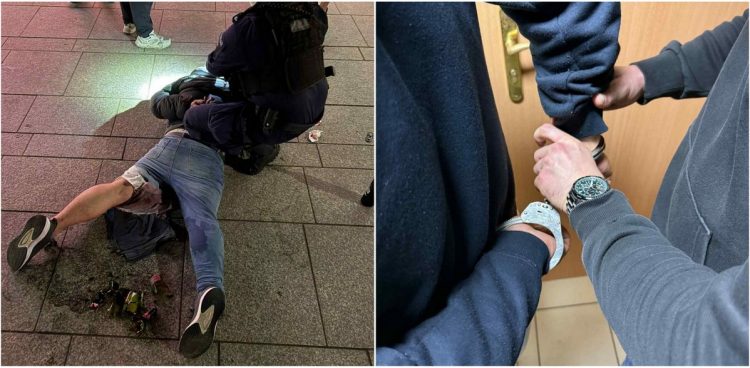 42-latek na terenie dworca PKP w Sopocie ukradł dwie butelki alkoholu (fot. Pomorska Policja)