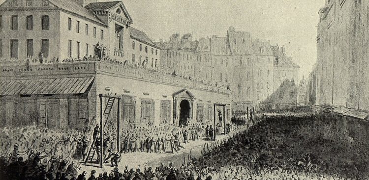 Wieszanie targowiczan w Warszawie (fot. Wikimedia Commons)