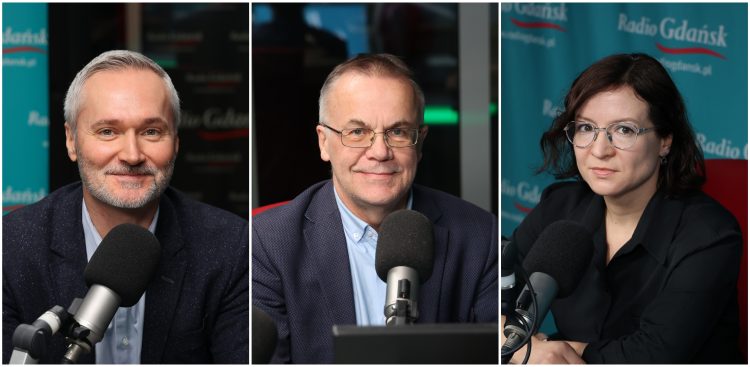 Jarosław Wałęsa, Jarosław Sellin i Barbara Brzezicka (fot. Radio Gdańsk/Adrian Kasprzycki)