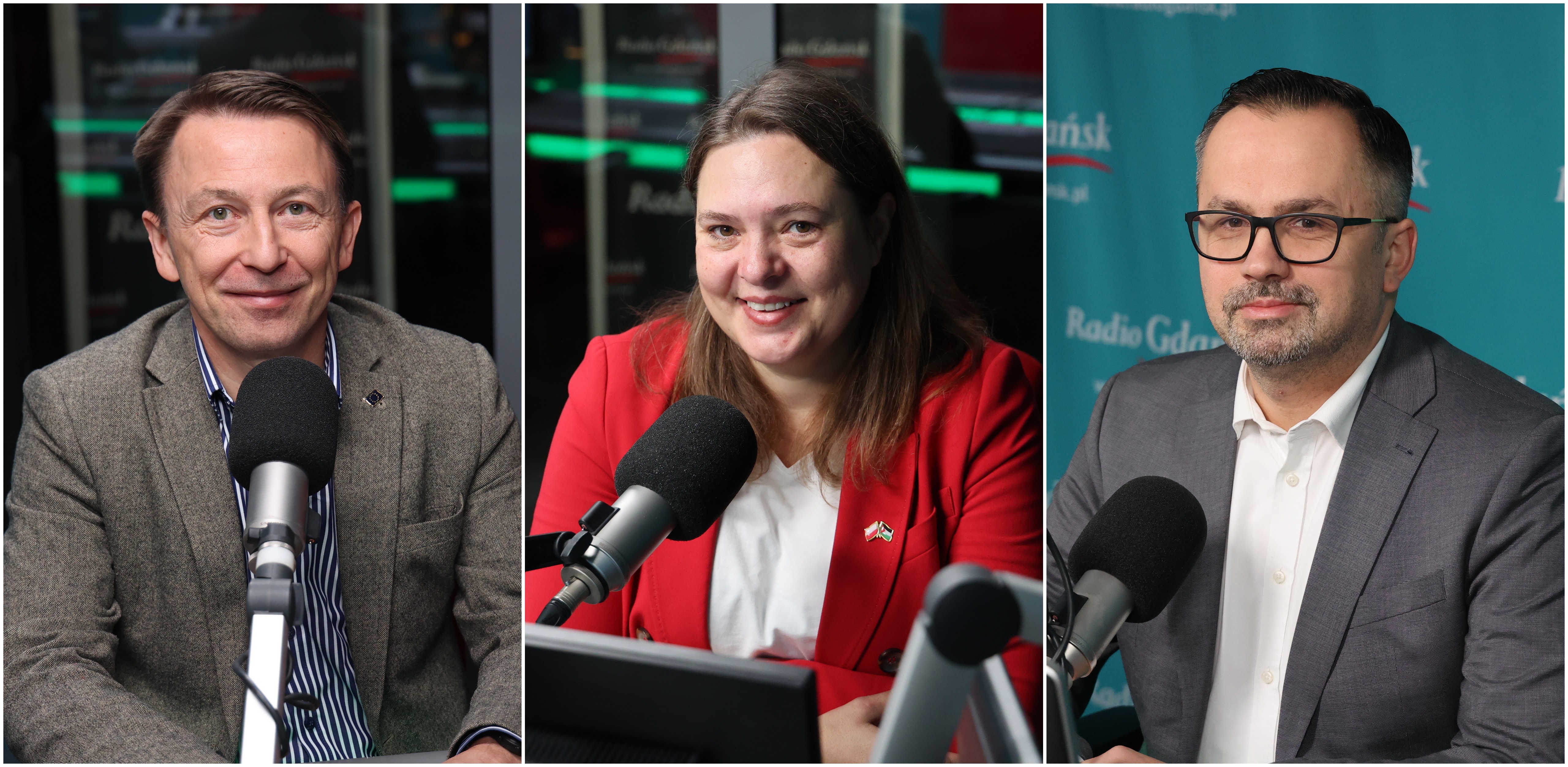 Patryk Gabriel, Anna Górska i Marcin Horała (fot. Radio Gdańsk/Adrian Kasprzycki)