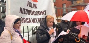 Pikieta nauczycieli zorganizowana przez NSZZ "Solidarność". Gdańsk, 26.11.2025 r. (fot. Radio Gdańsk/Oskar Bąk)