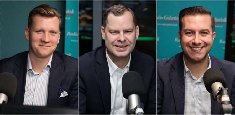 Przemysław Majewski, Maximilian Kieturakis, Cezary Śpiewak-Dowbór (fot. Radio Gdańsk/Martyna Krawcewicz)