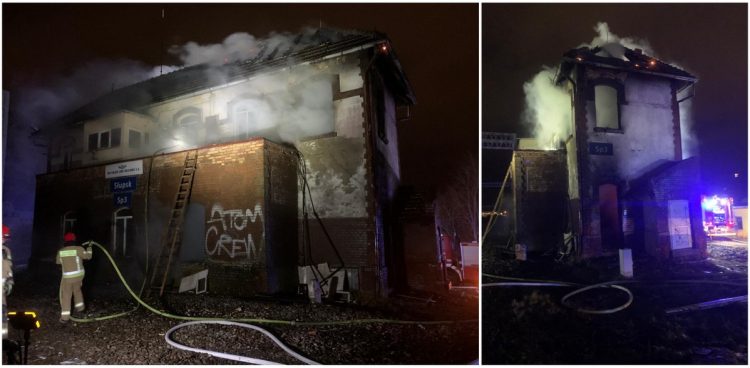 Akcja gaśnicza (fot. Radio Gdańsk/Łukasz Kosik)