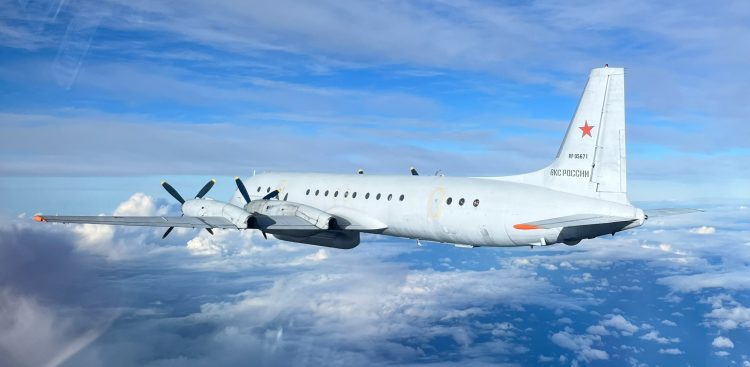 Ił-20, jeden z rosyjskich samolotów przechwyconych przez dyżurnych systemu obrony powietrznej RP (fot. X/Dowództwo Operacyjne RSZ)