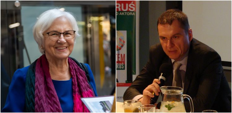 Danuta Wałęsa i Andrzej Poczobut (fot. Anna Bobrowska/KFP/Wikimedia Commons)