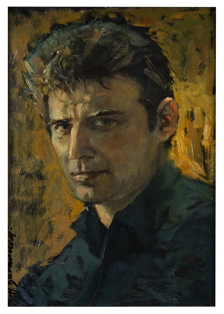 Autoportret, 1965, olej / płyta, 49,5 x 35 cm, wł. prywatna (fot. Muzeum Miasta Gdyni)