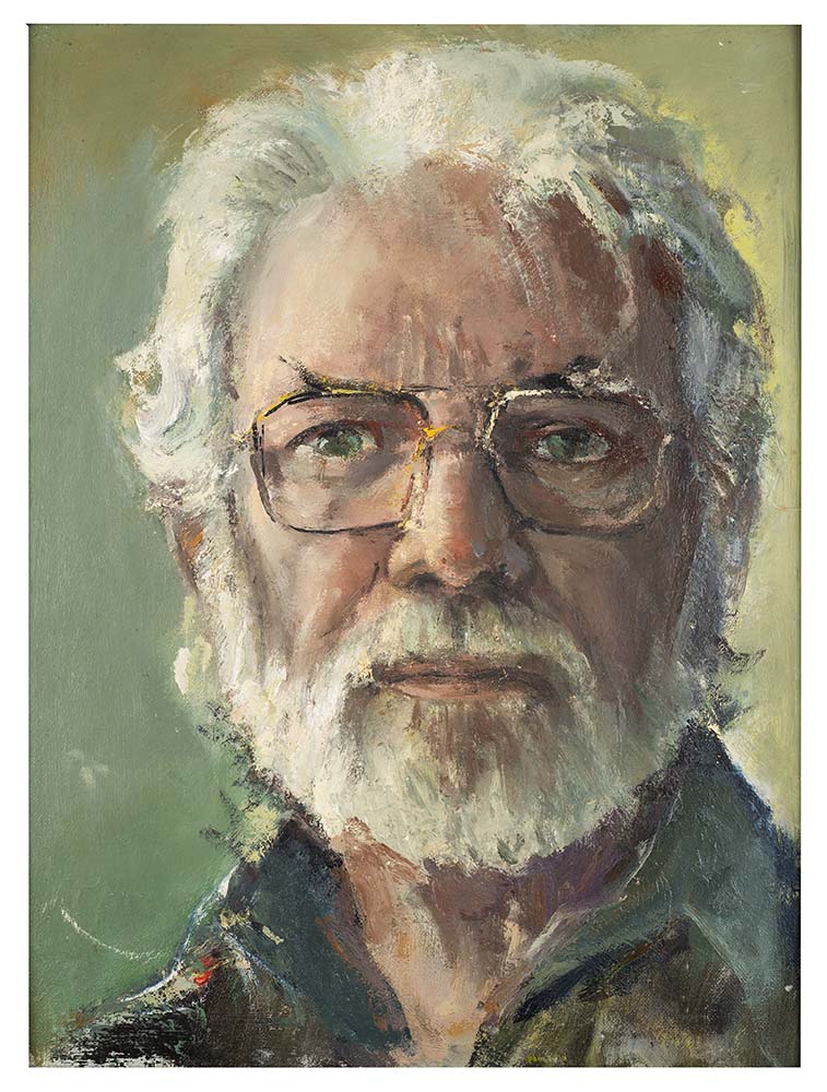 Autoportret, 2004, olej / płyta, 40 x 30 cm, wł. prywatna (fot. Muzeum Miasta Gdyni)