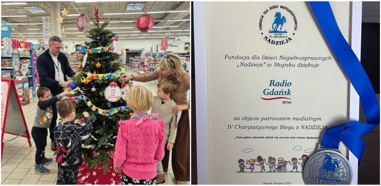 "Choinka z dziecięcymi marzeniami" w Kobylnicy (fot. Fundacja "Nadzieja"/Radio Gdańsk)