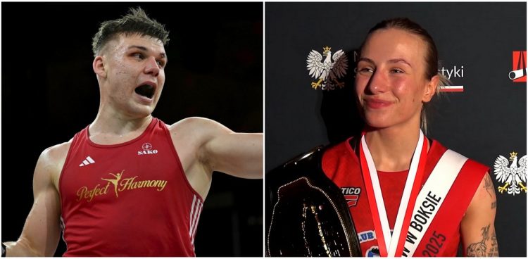 Nikodem Kozak i Wiktoria Hass (fot. PAP/Adam Warżawa, Polski Związek Bokserski)