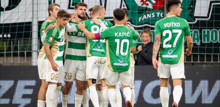 PKO Ekstraklasa: Lechia Gdańsk - Wisła Płock. Radość po bramce, 03.10.2025 r. (fot. Mateusz Słodkowski / KFP / Trojmiasto.pl)