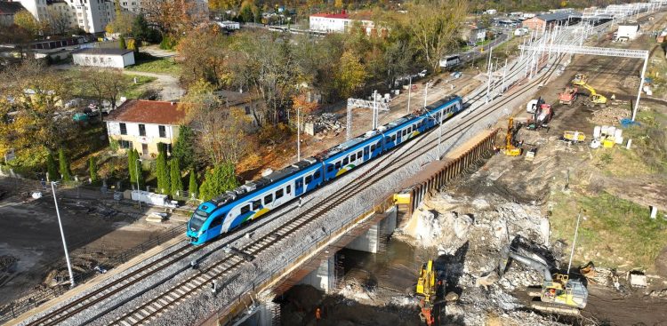 Remont linii kolejowej 202 przebiegającej przez Słupsk (fot. Polskie Linie Kolejowe)