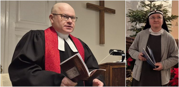 Ks. prezbiter Sebastian Niedźwiedziński i s. Taida Mroczko (fot. Radio Gdańsk/Andrzej Urbański)