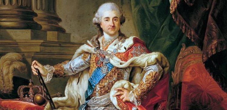 Marcello Bacciarelli, portret Stanisława Augusta Poniatowskiego w stroju koronacyjnym. Muzeum Narodowe w Poznaniu (fot. Wikimedia Commons)