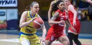 VBW Arka Gdynia - Ślęz Wrocław. Nz. Barbora Wrzesiński -16.03.2024 r. (fot. Maciej Czarniak / KFP / Trojmiasto.pl)