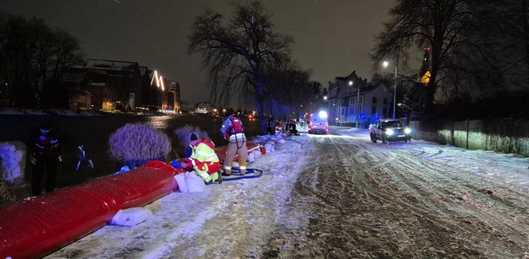 Cofka na rzece Elbląg, 30. 12.2025 r. (fot. Facebook/Michał Missan)