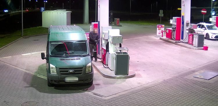 Kradzież paliwa w Kościerzynie (fot. KPP w Kościerzynie)