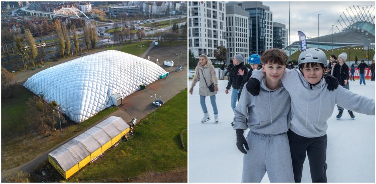 Lodowisko w Gdańsku i lodowisko w Gdyni (fot. Daniel Słoboda / Konrad Kosycarz/KFP)
