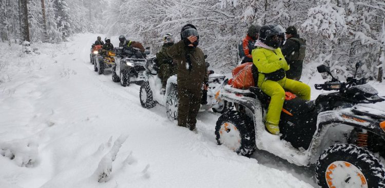Nielegalny kulig w Nadleśnictwie Cewice (fot. Nadleśnictwo Cewice)