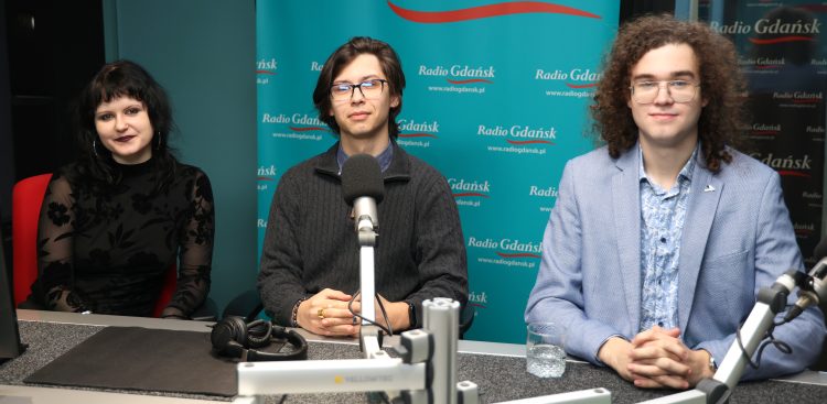 Nina Katka, Wiktor Grydyk i Jakub Goran (fot. Radio Gdańsk/Adrian Kasprzycki)