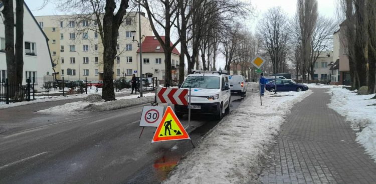 Awaria wodociągu w Ustce, 24.01.2026 r. (fot. Radio Gdańsk/Joanna Merecka-Łotysz)
