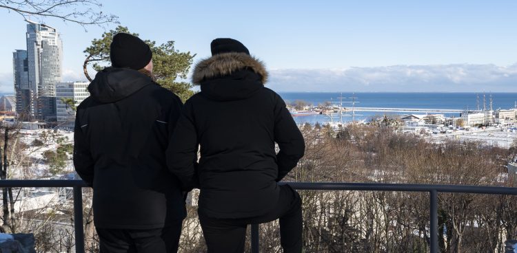 Gdynia. Zimowy widok z Kamiennej Góry. (Fot. Anna Bobrowska / KFP)