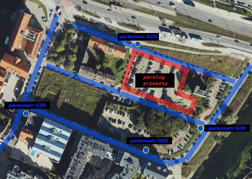 Parkometr na Wyspie Spichrzów