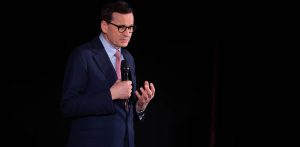 Mateusz Morawiecki w Słupsku, 21.02.2026 r. (fot. Aleksander Radomski)