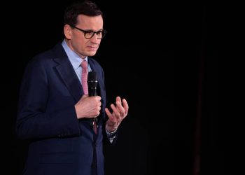 Mateusz Morawiecki w Słupsku, 21.02.2026 r. (fot. Aleksander Radomski)