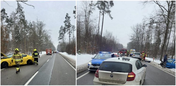Miejsce wypadku (fot. Komenda Powiatowa Policji w Kartuzach)