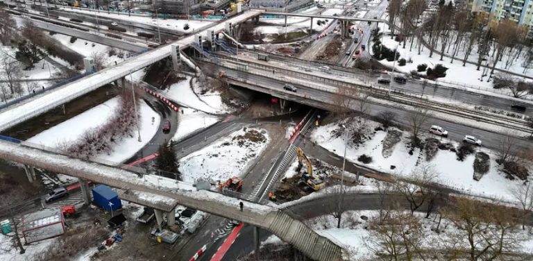 Kładka na gdańskiej Zaspie. Stan prac na 24 lutego 2026 (fot. DRMG)