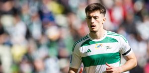 PKO Ekstraklasa: Lechia Gdańsk - Piast Gliwice n/z Bujar Pllana  26.04.2025 / fot.  Mateusz Słodkowski / KFP / trojmiasto.pl