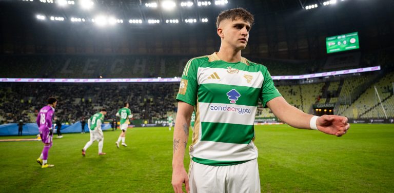 PKO Ekstraklasa: Lechia Gdańsk - Zagłębie Lubin n/z Tomasz Neugebauer  24.02.2026 / fot. Mateusz Słodkowski / KFP / Trojmiasto.pl