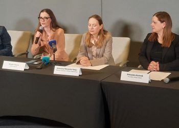 Agnieszka Baranowska, Wioleta Tomczak, Katarzyna Pełczyńska-Nałęcz i Aleksandra Kosiorek (fot. M.Lange/Radio Gdańsk)