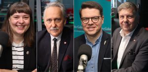 Anna Górska, Leszek Czarnobaj, Krzysztof Szymański, Piotr Karczewski (fot. Radio Gdańsk/Martyna Krawcewicz)