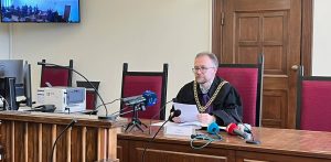 Sędzia Michał Jank. Sąd Okręgowy w Gdańsku, 02.03.2026 r. (fot. Radio Gdańsk/Kuba Kaługa)