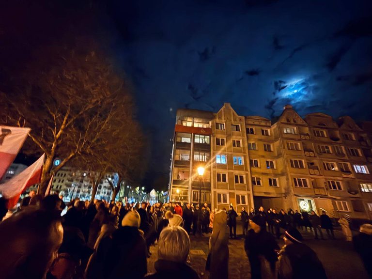 Narodowy Dzień Pamięci "Żołnierzy Wyklętych". Słupsk, 01.03.2026 r. (fot. Radio Gdańsk/Łukasz Kosik)