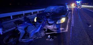 Zderzenie na Obwodnicy Chojnic, 14.03.2026 r. (fot. KPP w Chojnicach)