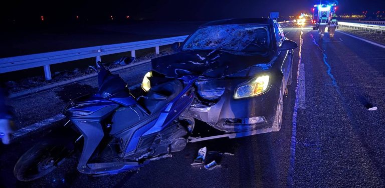 Zderzenie na Obwodnicy Chojnic, 14.03.2026 r. (fot. KPP w Chojnicach)