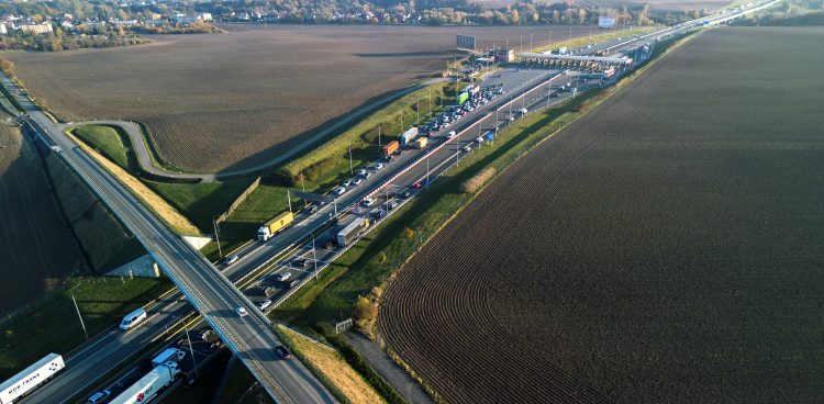 Bramki na autostradzie A1 w Rusocinie (fot. KFP/Daniel Słoboda)