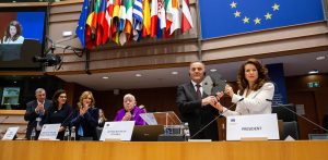 Wręczenie Nagrody im. Pawła Adamowicza. Nz. Nuri Aslan, pełniący obowiązki burmistrza Stambułu (fot. Przemysław Kozłowski/gdansk.pl)