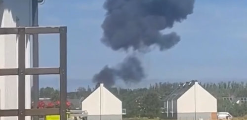 Wypadek lotniczy w Babich Dołach (fot. screen Facebook.com/Gdynia 112)